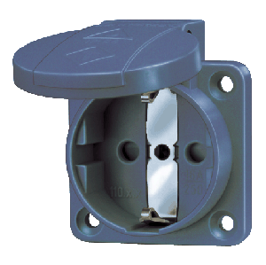 Mennekes Panel mounted receptacle SCHUKO 11081